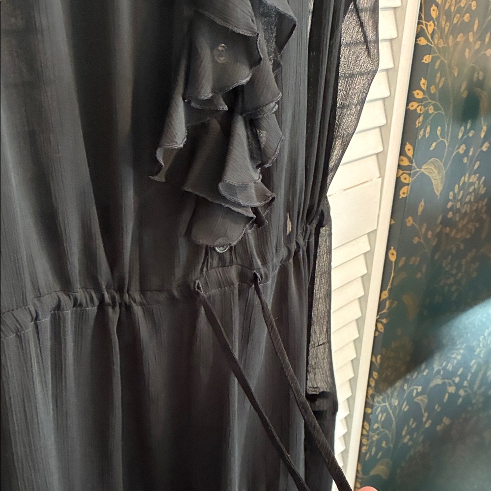 Old Navy Black Ruffle Mini Dress - Picture 5 of 5